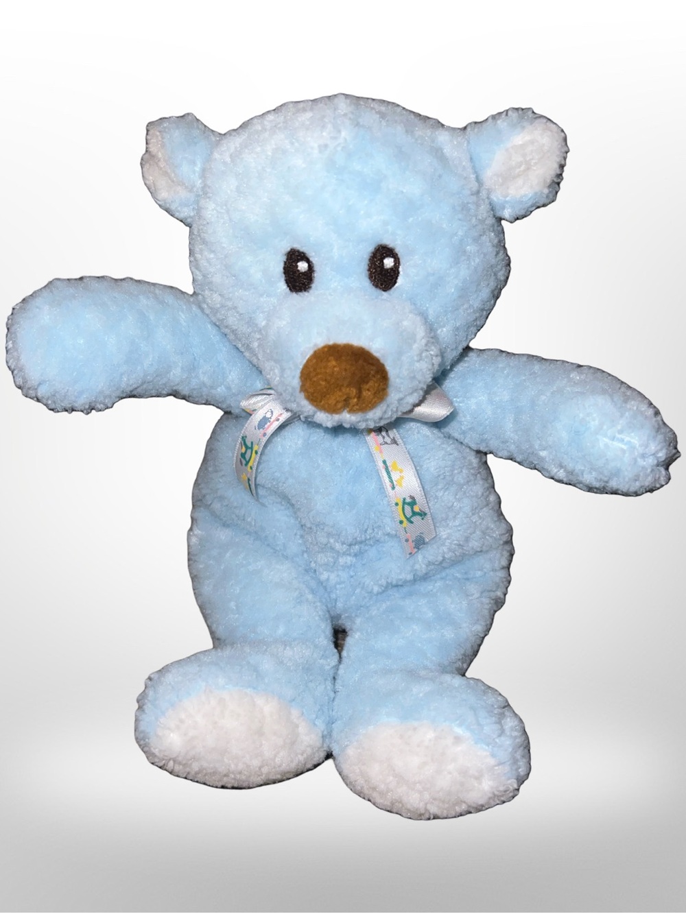 Baby Gund Baby Pookey Blue Teddy Bear Plush Stuffed Toy 9" 5718